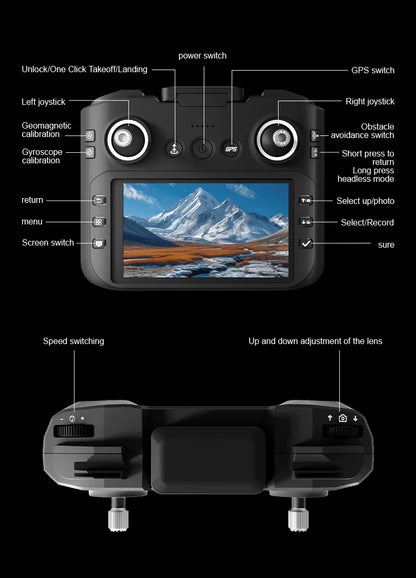 GT6 Max drone 5G screen remote control GPS positioning high-definition aerial photography brushless motor folding drone