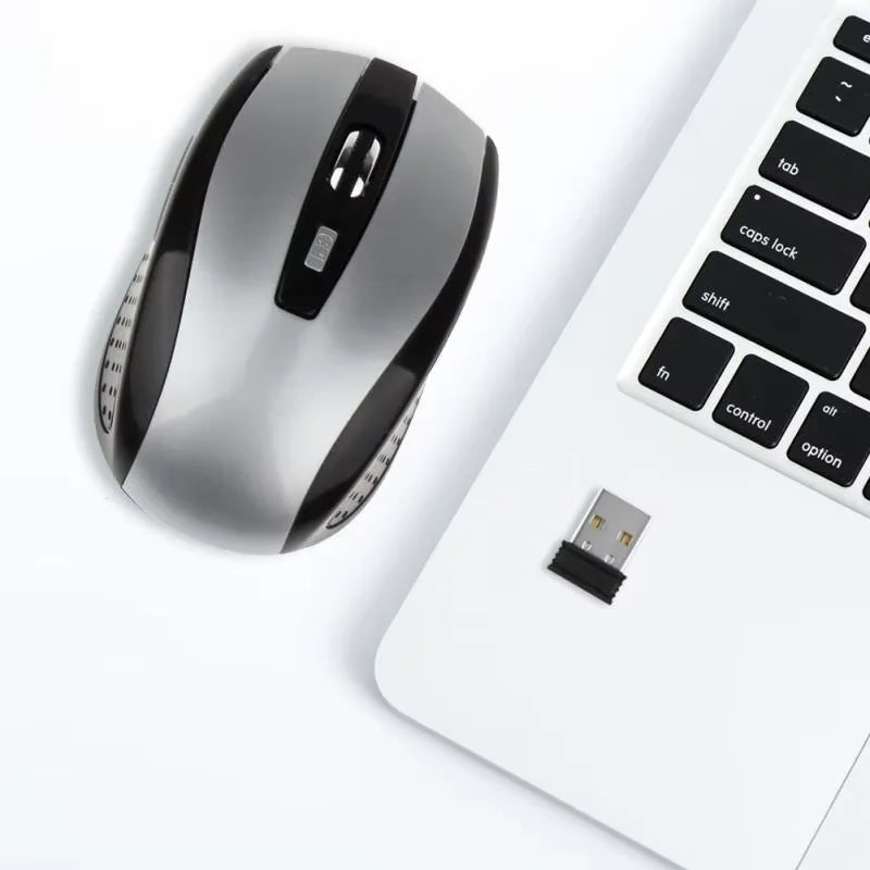2.4G Wireless Mouse Gaming Mice Adjustable 1600DPI Optical Office Mouse Ergonomically-designed Mouse for Notebook PC MacBook