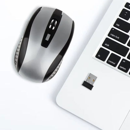 2.4G Wireless Mouse Gaming Mice Adjustable 1600DPI Optical Office Mouse Ergonomically-designed Mouse for Notebook PC MacBook
