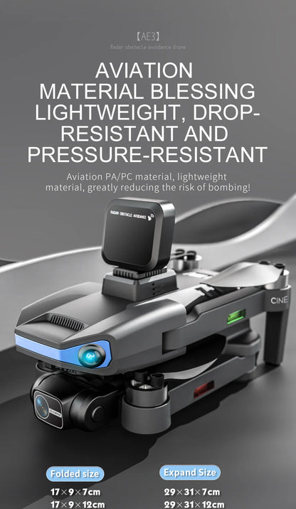 AE3 MAX Drone GPS 4K Camera 3-Axis Gimbal Anti-shake Aerial Photography Brushless Foldable Quadcopter thermal drone