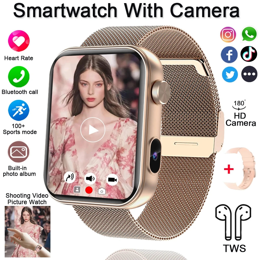 2025 New Smartwatch with Camera 32Mb+512MB Memory Recording Video Multifunctional Watch Men's Sports Smart Watch Women's