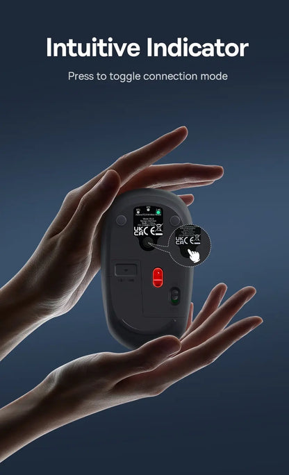 Baseus F01B Mouse Wireless Bluetooth 5.0 Mouse 1600 DPI Silent Click For MacBook Tablet Laptop PC Gaming Accessories 2.4G Mouse