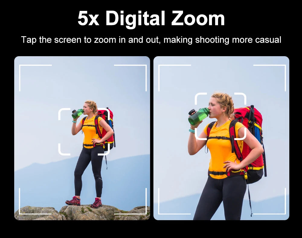 Ourlife 5K 4K60FPS Action Camera IPS Touch LCD EIS 170° DVR 30M Waterproof 5X Zoom Sport Camera With Wireless Mic&Remote Control