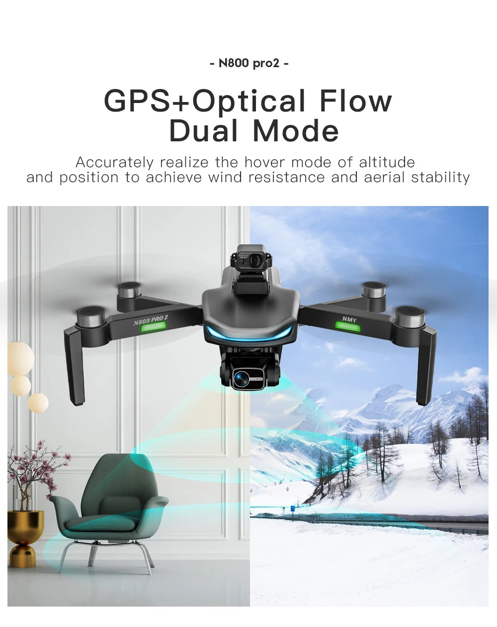 New N800 Pro2 GPS Drone Professional 8K HD Camera With Obstacle Avoidance 3-Axis Gimbal Brushless 5G WIFI FPV RC Dron Quadcopter