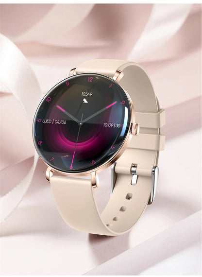 LIGE 2025 New Smart Watch Women 1.43" AMOLED HD Screen Heart Rate Sport Fitness Bluetooth Call Ladies Smartwatch For Android IOS
