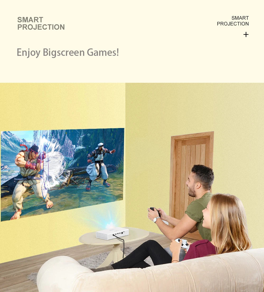 Smartldea V6 3D 4K Projector Android Wifi Daytime Proyector native 1280*800 Auto Focus Full HD 1080p portable smart game Beamer