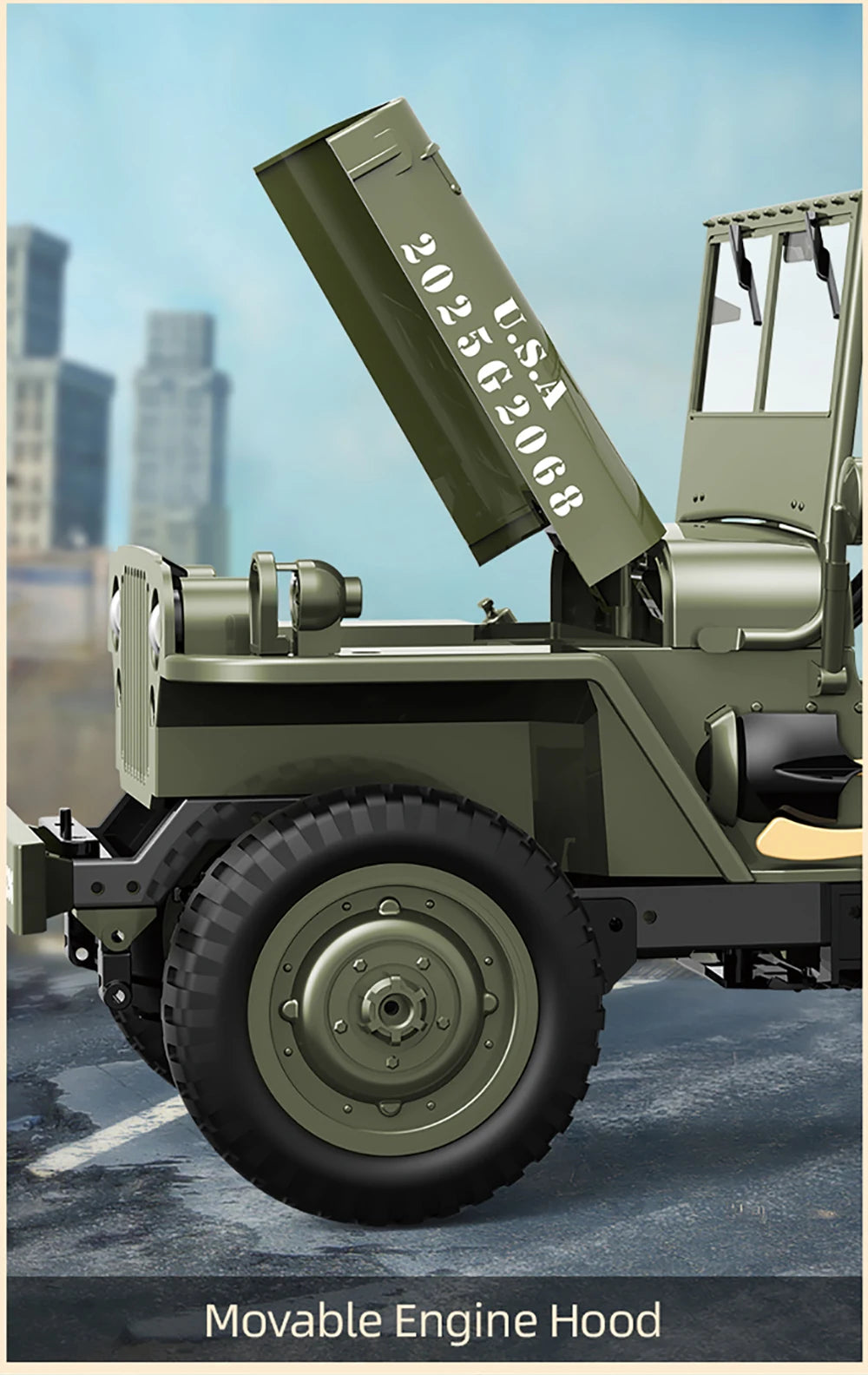 JJRC C8815 RC Car 1/10 WILLYS 1941 4WD RTR RC Crawler 2.4G Remote Control Car Off-road Climbing Military RC Truck Toys Gift