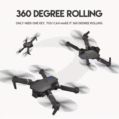 2025 E88 Professional Wide Angle RC Dron HD 4K Camera Mode Foldable Helicopter Aircraft Quadcopter Drone Kid Gift Toys ﻿