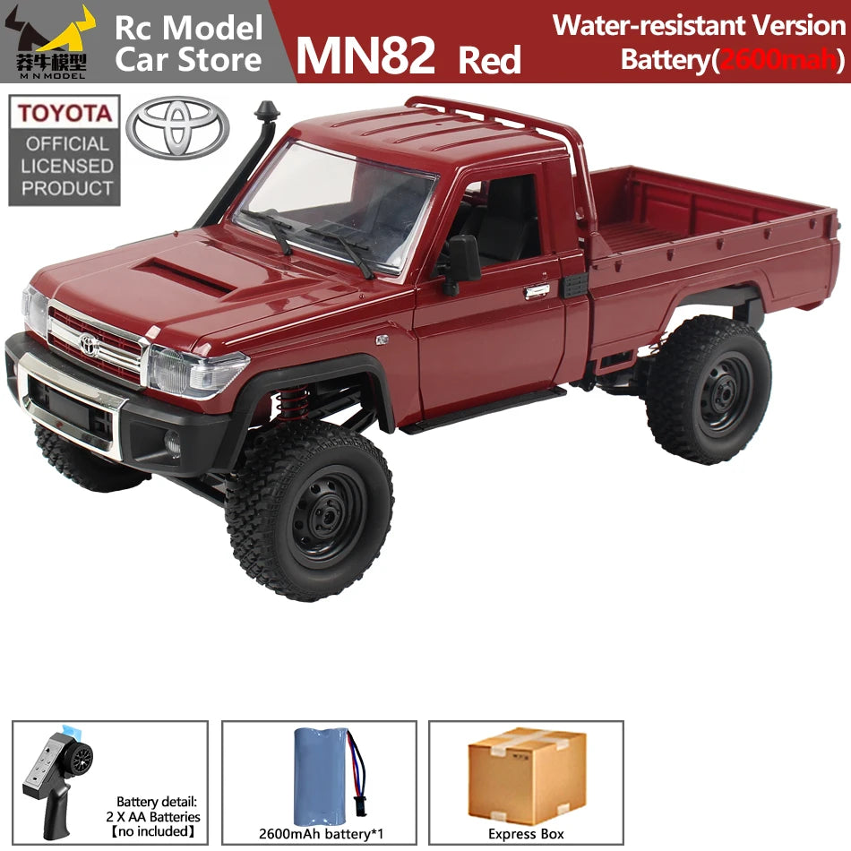 MN MODEL 1/12 4WD Remote Control Diving Off-road Car Climbing Truck All Terrain Vehicle Rock Crawler Wading Pickup Toy for Adult