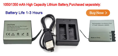 Action Camera 5K 4K60FPS 50MP 2.0 Touch EIS Pre-Record Wireless Mic Wi-Fi 170D DVR Webcam Waterproof 30M 5X Zoom Sports Camera