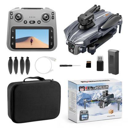 2025 K18 Max Airdrop GPS Drone 5G Screen Control Dual Camera Obstacle Avoidance 8K Aerial Photography Brushless Quadrotor Toy