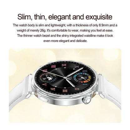 2025 New Fashion Bluetooth Call Smart Watch Women AMOLED HD Screen Health Monitoring 100+ Sports Mode Smartwatches IOS