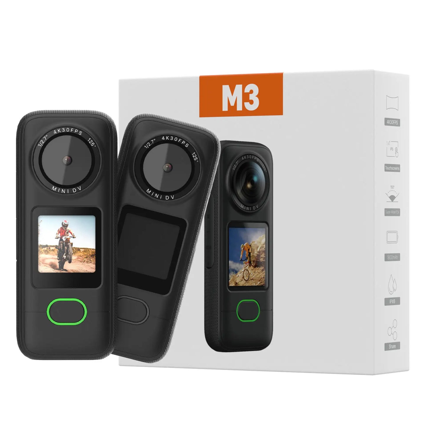 4K Action Camera HD Touch Screen Outdoor Anti Shake Sports DV Handheld Video Recorder Vlog Action Cam Pocket Body Camera