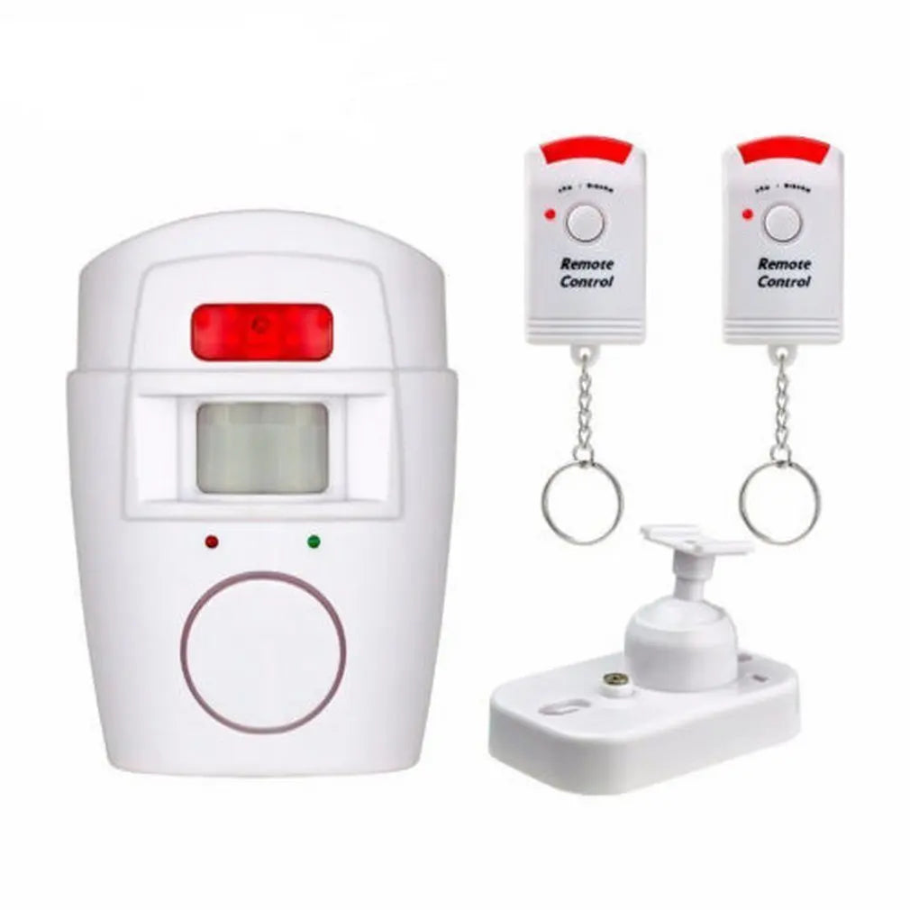 105dB Home Smart Security Alert Infrared Sensor Anti-theft Motion Detector Alarm Monitor Wireless Alarm System+2 Remote Control