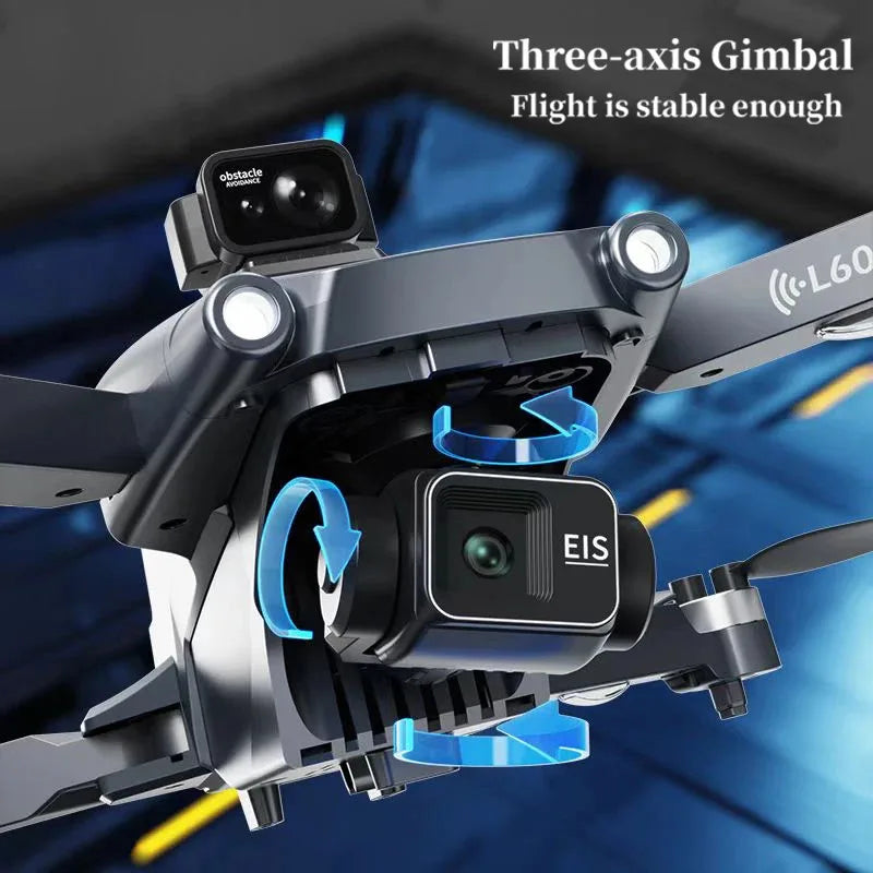 L600 PRO Max GPS Drone With Screen Control 8K HD Dual Camera Brushless Obstacle Avoidance 3-Axis Gimbal Aerial FPV RC Dron 5KM