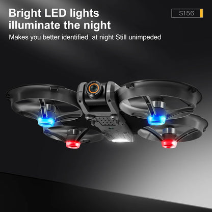Drone with Camera 4K HD Video Stable Hover 180° Adjustable Lens 3D Flip RC Drones FPV Brushless Optical Flow Quadcopter UAV