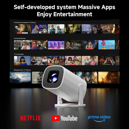 P30pro Newly Native 720P Android 4K 1280*720 Projector 160ANSI Wifi Cinema Outdoor Portable 180 ° Rotable hy300 Projector