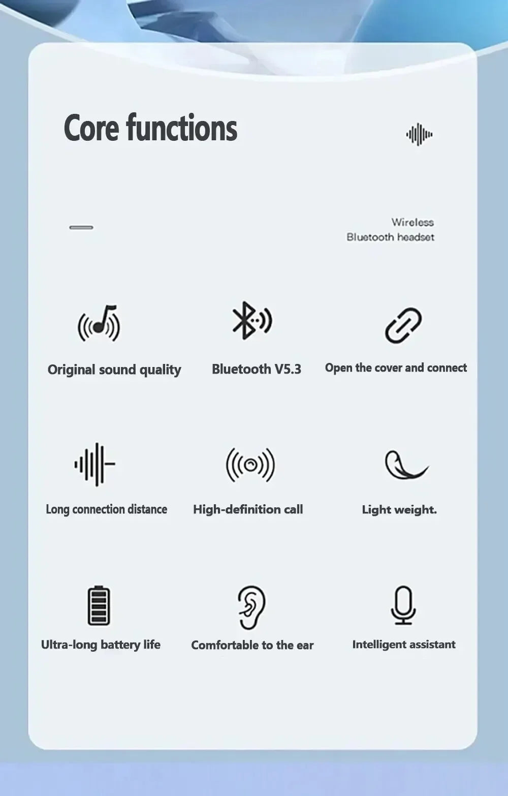 Real TWS Earphone Wireless Earbuds ENC Noise Reduction Game Bluetooth Headphone 3D Sound Field and Bass Bluetooth 5.3 Headset