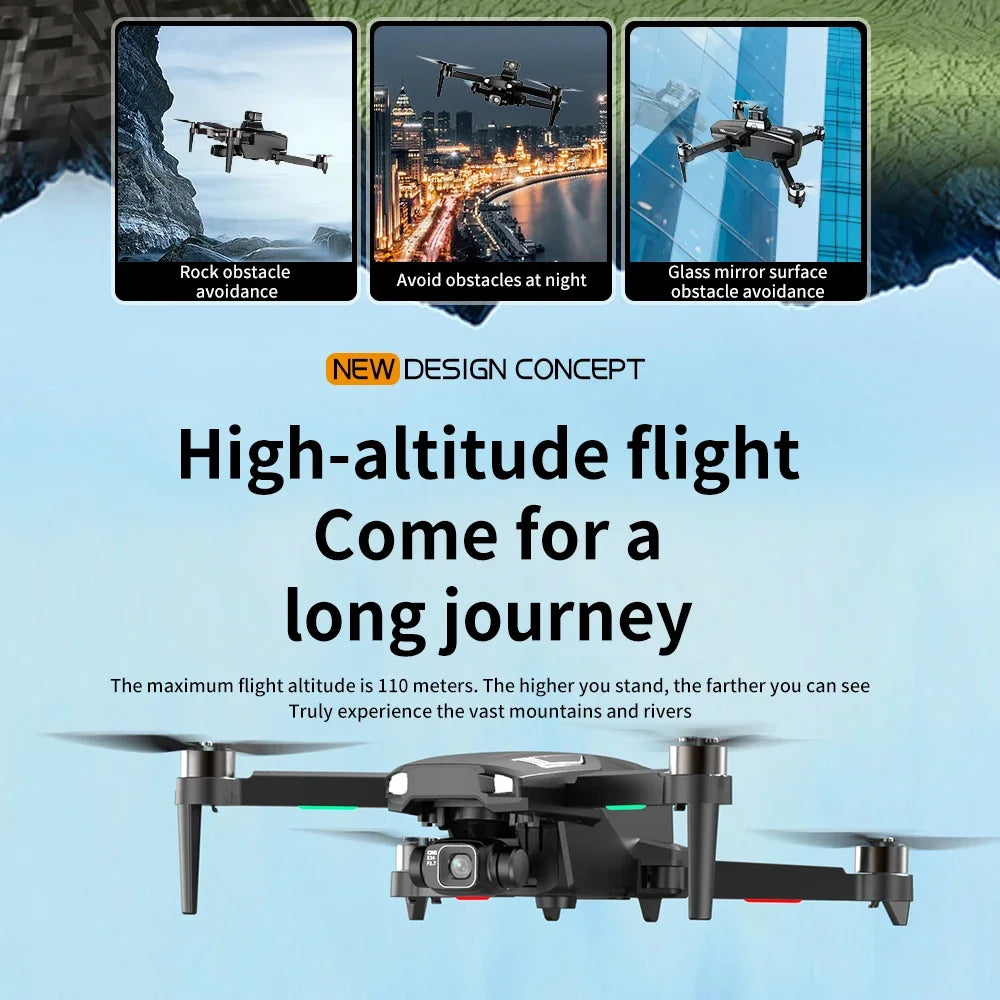 F204 New Original Upgrated RC Drone with 8k professional HD camera 5G WiFi Brushless laser barrier avoidance Folding quadcopter