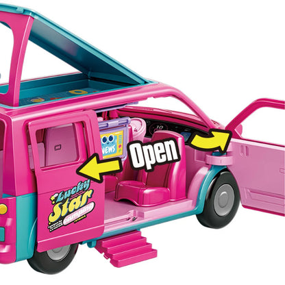 Youngsters's Playhouse Picnic Car Fashion Doll Bus Toy Set Multifunctional Outdoor RV Sports Car Birthday Christmas Gift