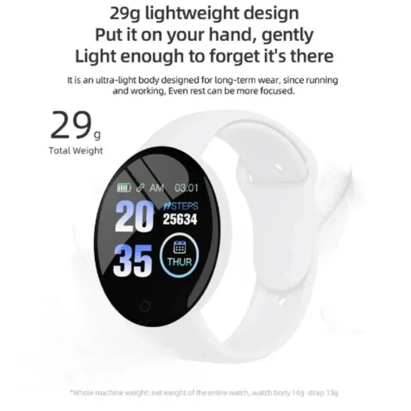 Round Digital Smart Sport Watch – LED Electronic Bluetooth Wristwatch for Men/Women/Kids (Dropshipping Ready)
