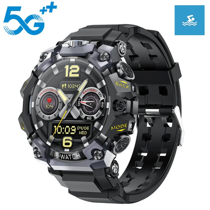 4G LTE Android Smart Watch With 1.508-inch Amoled Screen 8MP Dual Camera GPS IP68 Waterproof Outdoor sports Health monitoring