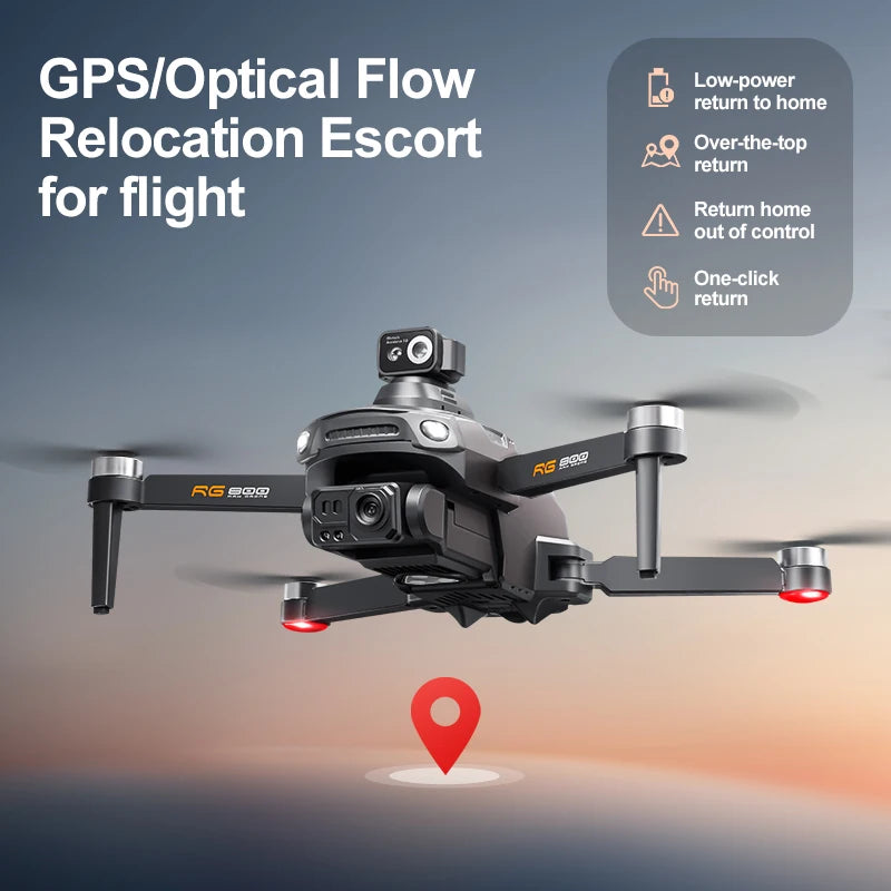 RG800 MAX GPS Drone 8K Professional HD Dual Camera With Screen 5G 360°Obstacle Avoidance Brushless Foldable Quadcopter Drone