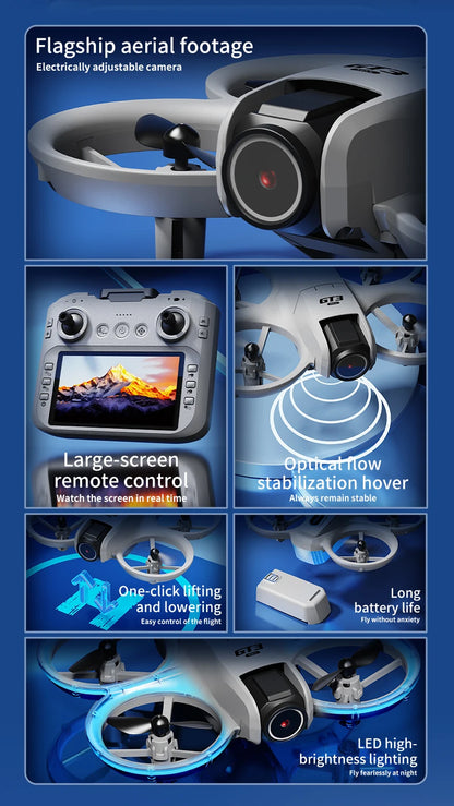 New GT3 RC Drone 8K 5G 2.4G GPS Professional HD Aerial Photography Remote Control Aircraft HD Dual Cameras Quadcopter Toys Gifts