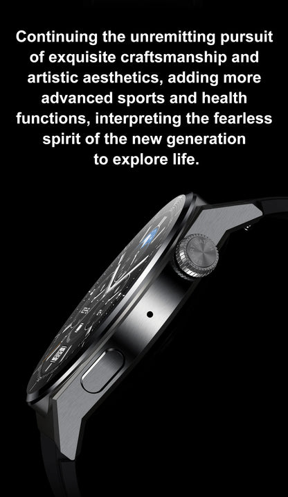 LIGE NFC Smart Watch Men AMOLED HD Screen Wireless Charging Heart Rate Bluetooth Voice Assistant Sports Watches Men Smartwatch