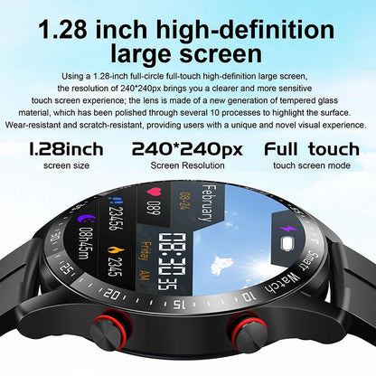 2025 New Bluetooth Call Smartwatch Men's Sports Fitness Waterproof Watch Heart Rate Full Touch Screen GT Series Smart Watch