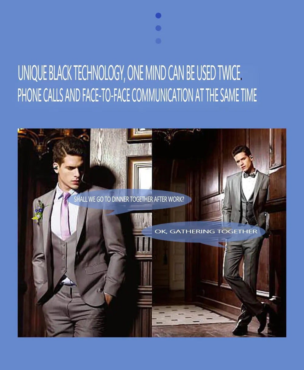 Ear-Clip Wireless Headsets TWS Bass Music Earring Bluetooth 5.3 Earphones Single Sport Headphone With Mic Touch Business Earbud