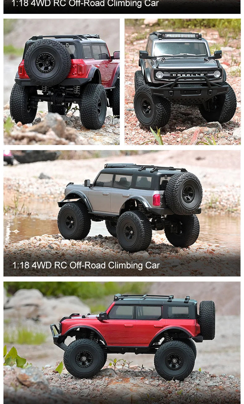 Wltoys New 1:18 Electric Four-Wheel Drive Climbing Car Remote Control Horse Model Toy For Children RC Car Toy