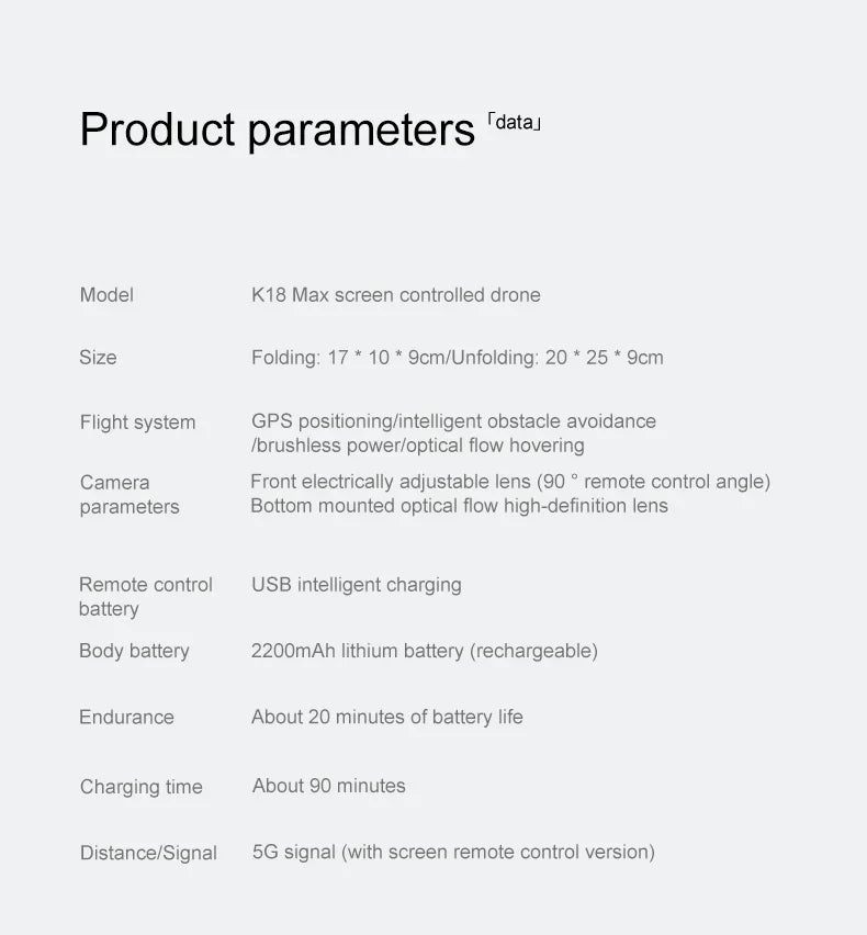 GPS MAX Drone with 8k professional HD camera 5G WiFi Brushless barrier avoidance Folding quadcopter