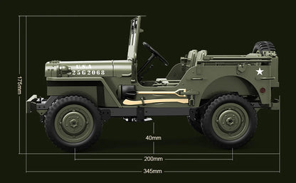 JJRC C8815 RC Car 1/10 WILLYS 1941 4WD RTR RC Crawler 2.4G Remote Control Car Off-road Climbing Military RC Truck Toys Gift