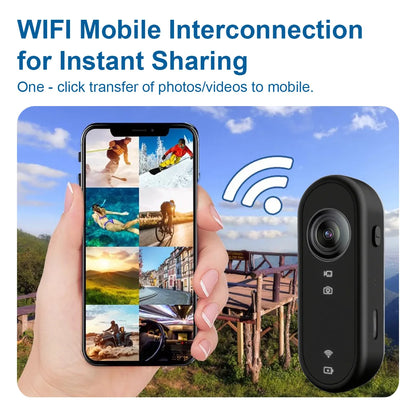 Multifunctional 4K Sports Camera WiFi Waterproof 120° Wide Angle Magnetic Mount Loop Recording for Cycling Travel Adventure