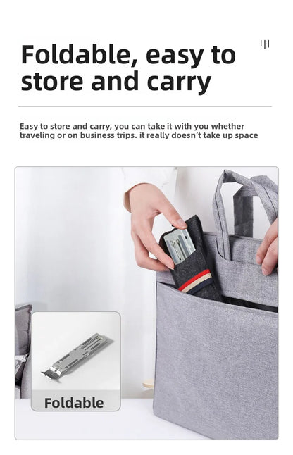 Computer stand, notebook folding, heat dissipation, aluminum alloy bracket, portable storage, lifting laptop stand