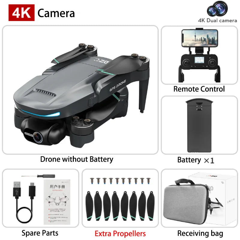 Drone GPS 8K L200 PRO MAX Professional 2-Axis PTZ HD Dual Camera 5G WIFI FPV 360° Laser Obstacle Avoidance Brushless Motor Dron