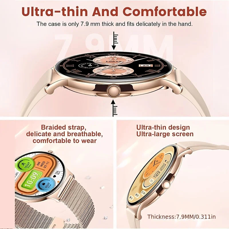 2025 Smart Watch Man Woman Ultra-thin Gift Full Touch Screen Sports Fitness Watch BT Call Digital SmartWatch For Android IOS New