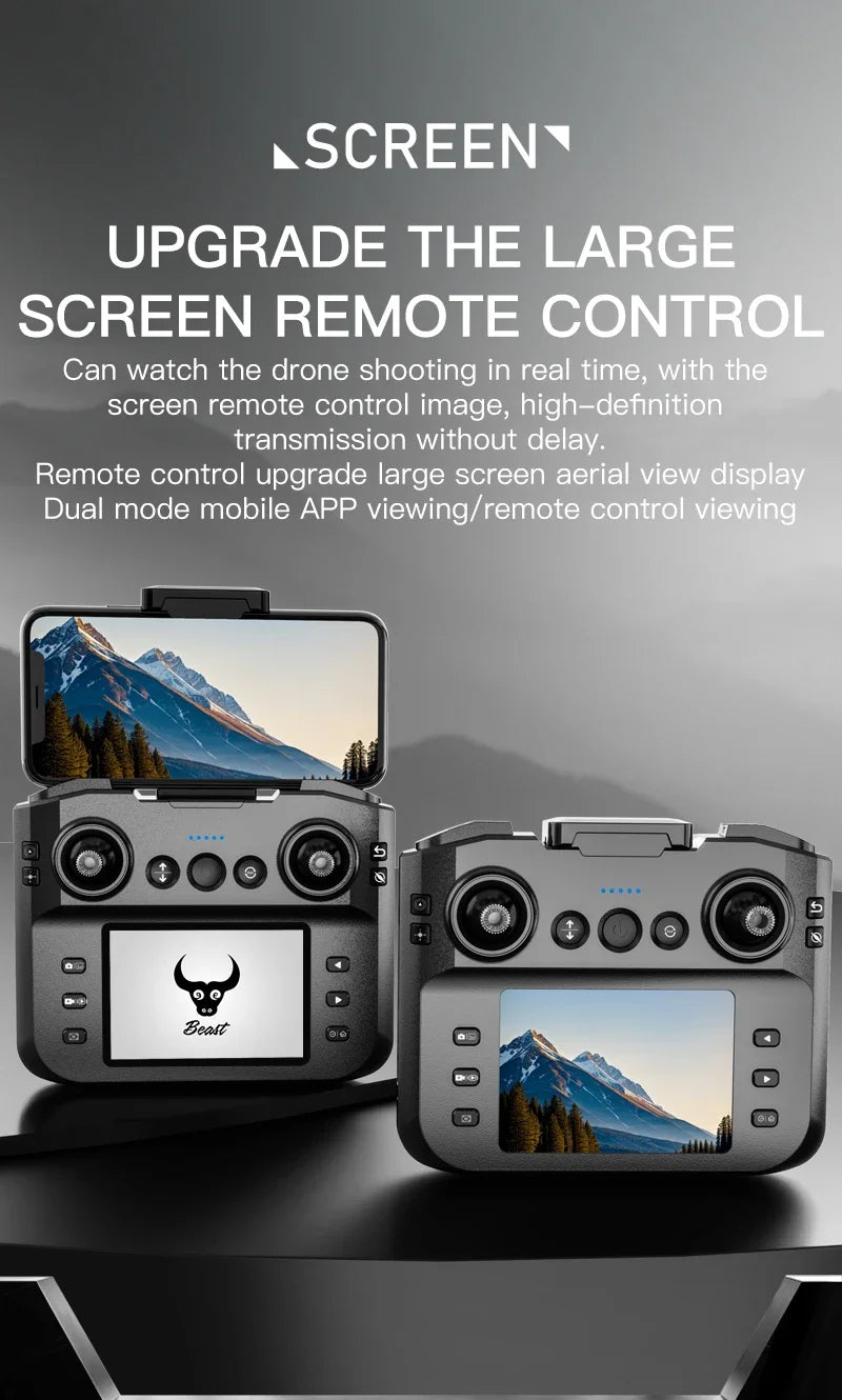 SG901MAX GPS Drone 8K Professional HD Dual Camera 5G WIFI With Screen 360°Obstacle Avoidance Brushless Foldable Quadcopter Drone