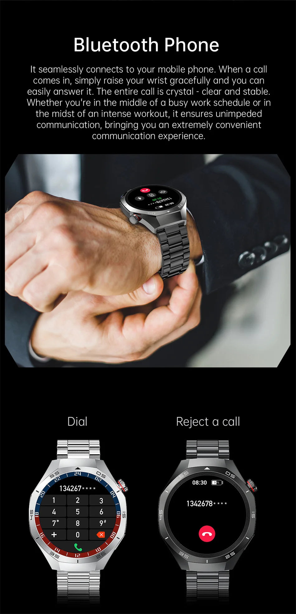 2025 Brand New Watch 5 Smartwatch Real AMOLED HD Screen 360*360 Heart Rate Bluetooth Call Waterproof Men Smart Watch Android IOS