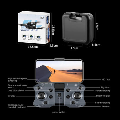K10 MAX Drone Carbon Fibre Professional 8K HD Three Camera Obstacle Avoid Aerial Photography Optical Flow Brushless Quadrotor