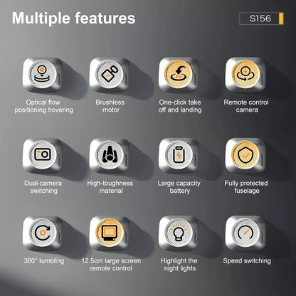 S156 Drone Professional 4K HD Dual ESC Camera FPV WiFi RC Dron Brushless Motor with Optical Flow Positioning Quadcopter Drone