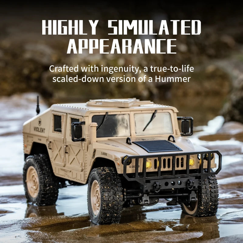 JJRC C8835 RC Car Simulation 4x4 All-terrain 2.4G Remote Control Car Off-road Climbing Electric Truck with LED Light RC Toy Gift