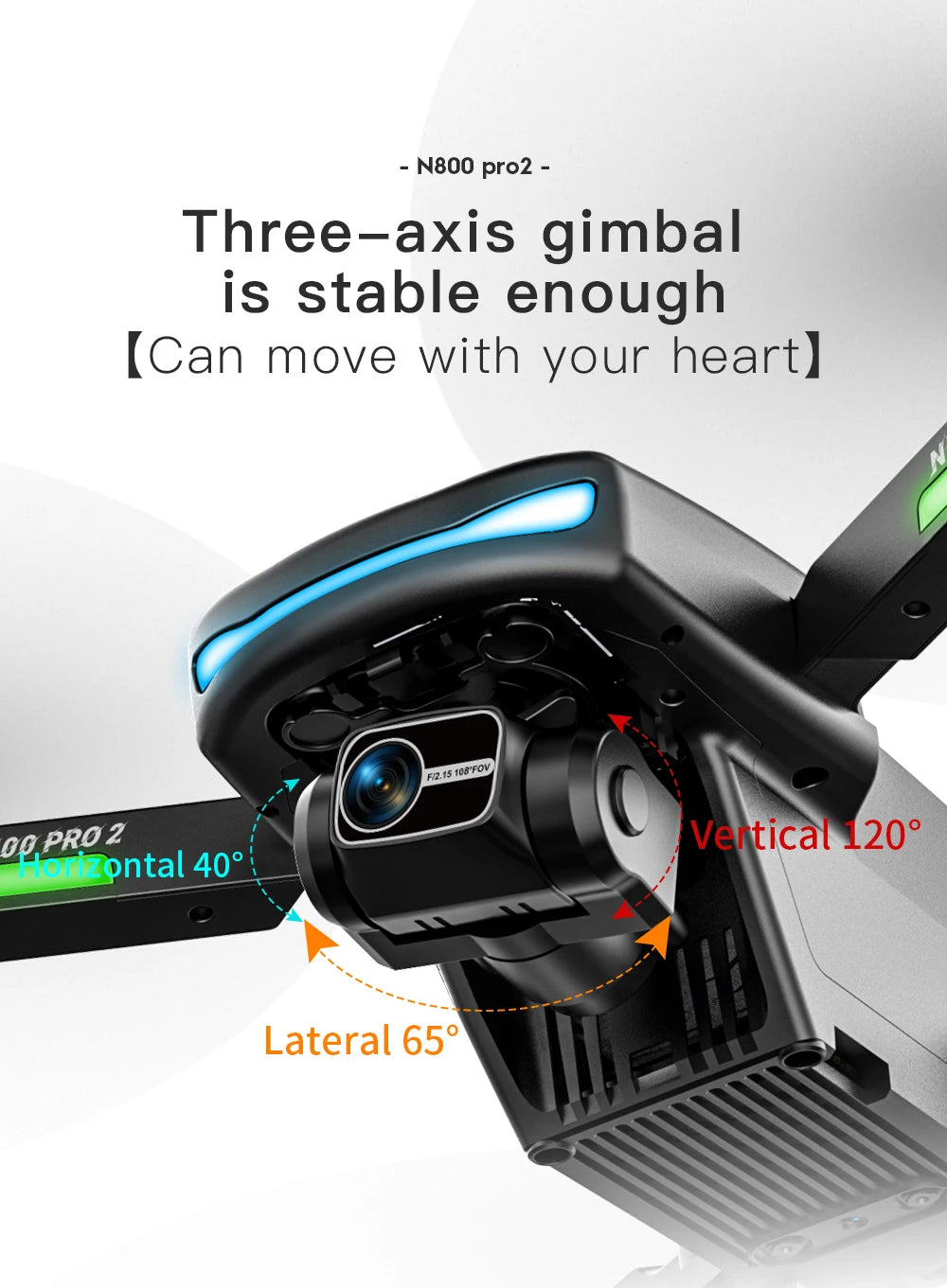 New N800 Pro2 GPS Drone Professional 8K HD Camera With Obstacle Avoidance 3-Axis Gimbal Brushless 5G WIFI FPV RC Dron Quadcopter