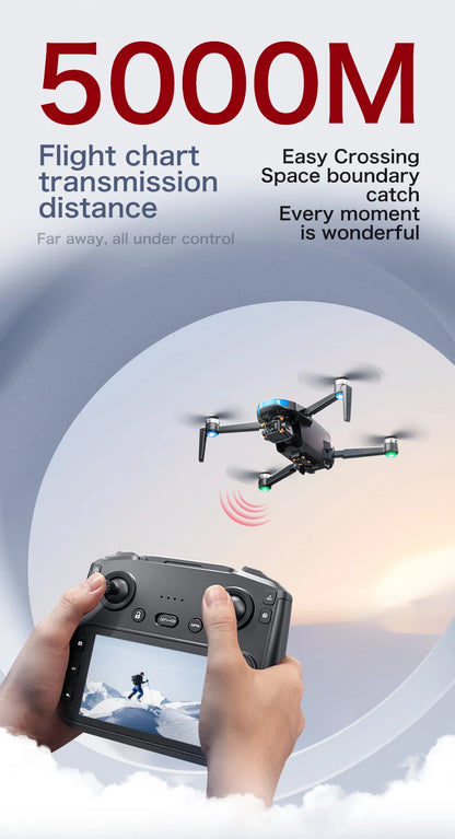 New S-X1 Max 5KM LCD SC GPS Drone 4K Dual Camera 5G Wifi FPV 3-Axis Gimbal Professional Digital image transmission RC Dron Toys