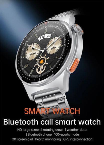 Men's Bluetooth Call Smart Watch GPS Sports NFC Health Monitoring Weather Data Waterproof Smartwatch 2025 New