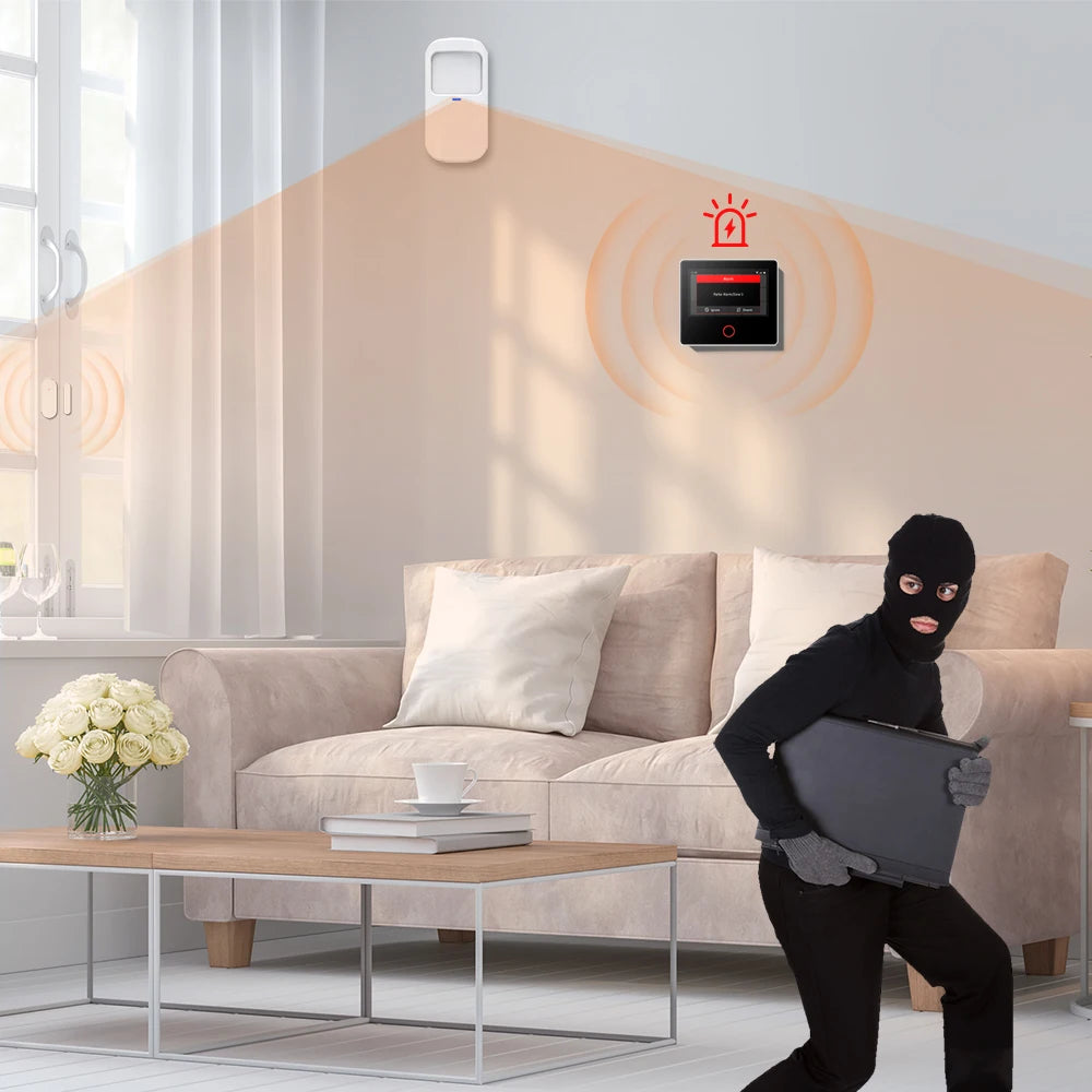 Staniot Home Security Alarm System 4G WiFi Wireless Tuya Smart Burglar Kit Built-in Siren Work with Alexa App Remote Control