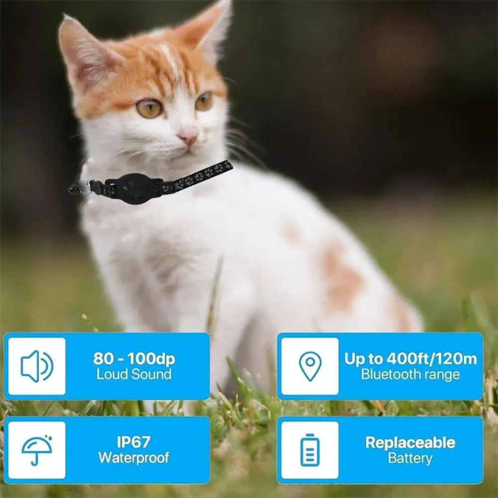  Pet Positioning Collar Waterproof Dog Cat GPS Animal Tracking Movement Alert Anti Lost Tracker Night Reflective Collar