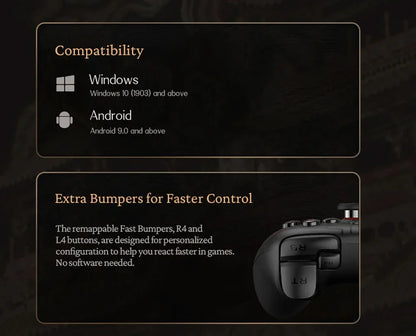 8BitDo Gamepads PC Black Myth Wukong Ultimate 2C Wireless or Wired Gaming Controller Windows 10 11 Steam Raspberry Pi Android