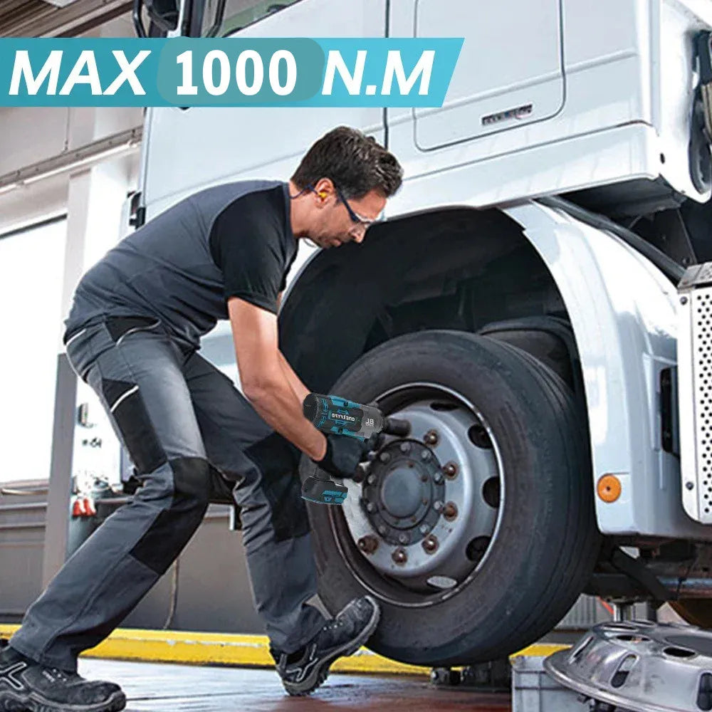 1000Nm Brushless Electric Impact Wrench  Screwdriver Cordless Electric Wrench Tools for Makita 18V Battery